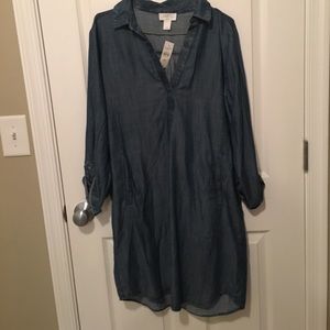 Loft Denim Shirt Dress